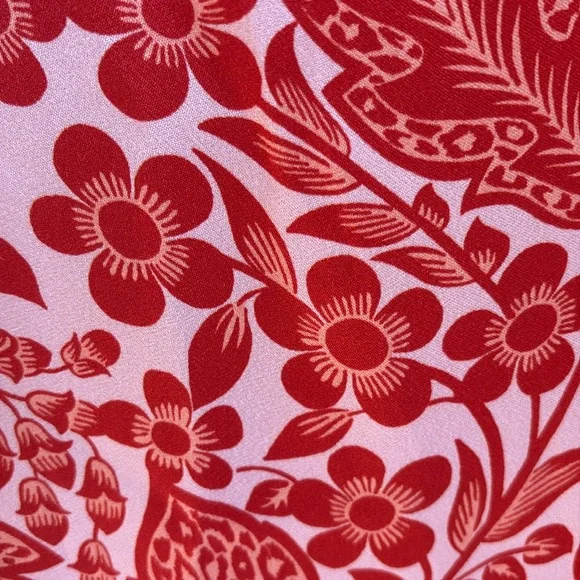 JCREW Collection fitted luster crepe flare-hem dress in coral floral print NWT 4 - Picture 10 of 11